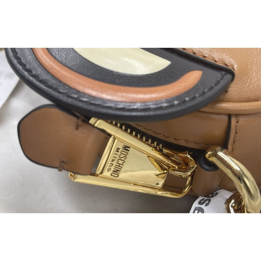 Moschino Teddy Bear Face Leather Shoulder Bag New - Picture 15 of 16